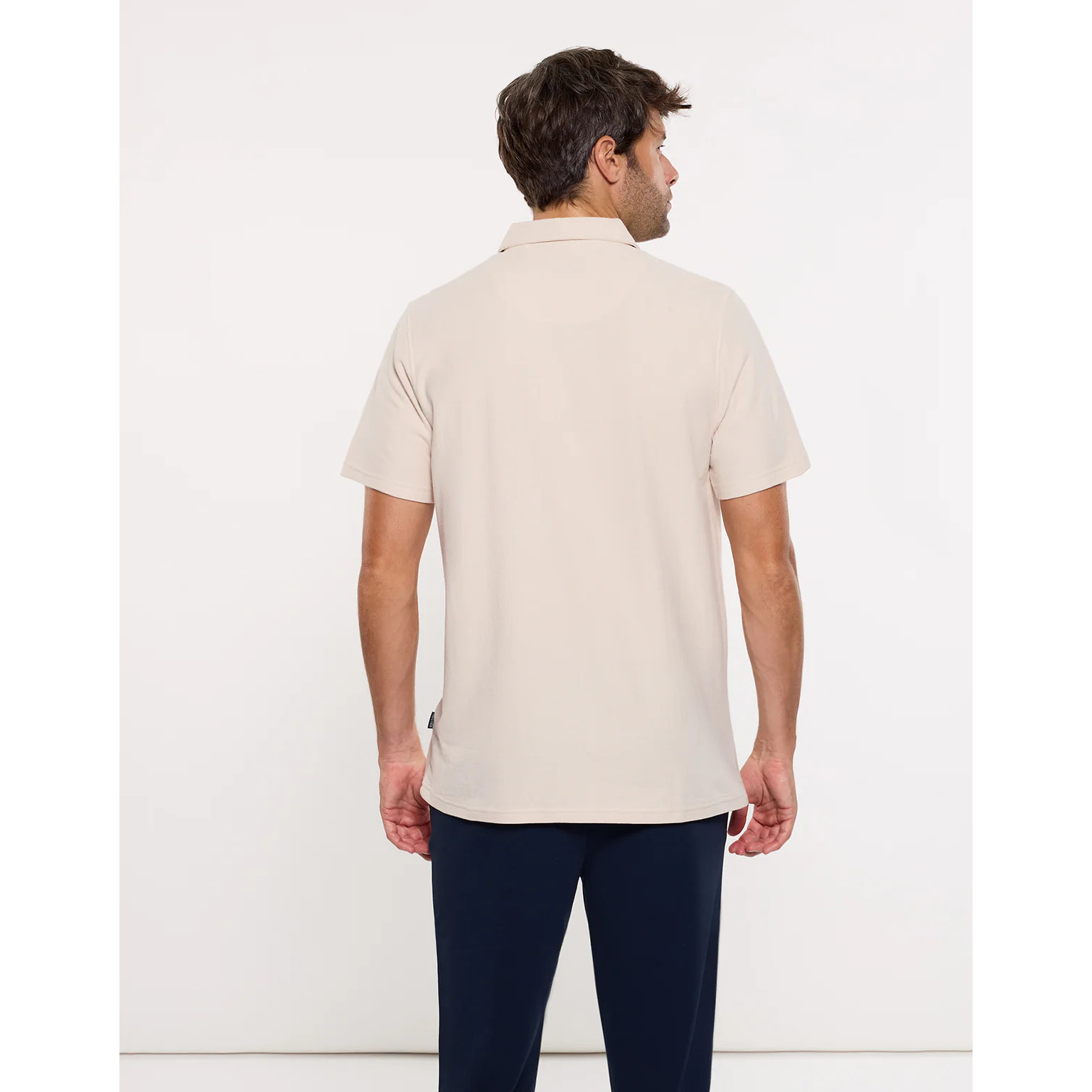 Polo Manga Corta Beige - Biebu