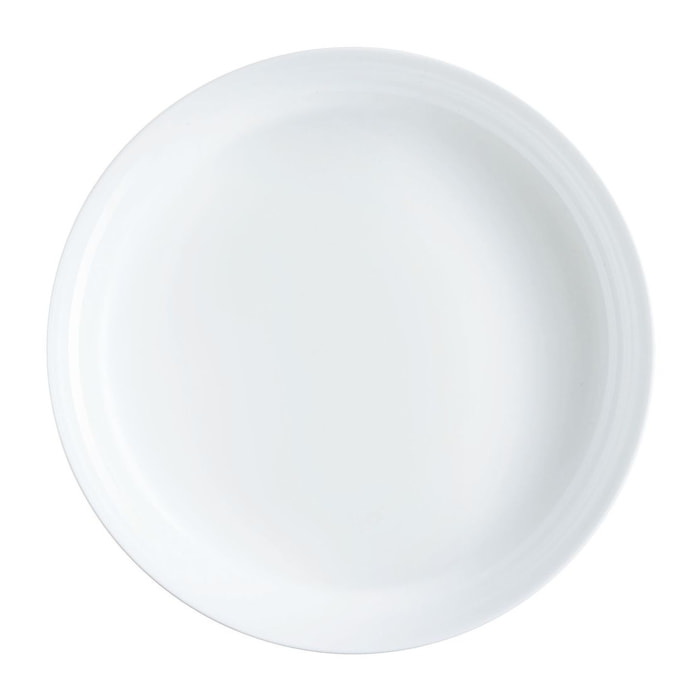 Plat à four rond blanc 30cm Smart Cuisine Diwali 250°C - Luminarc - Opale culinaire extra léger et résistant