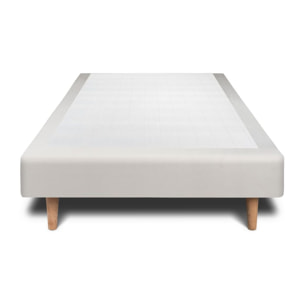 Sommier Tapissier Velours Ep14 - pieds bois