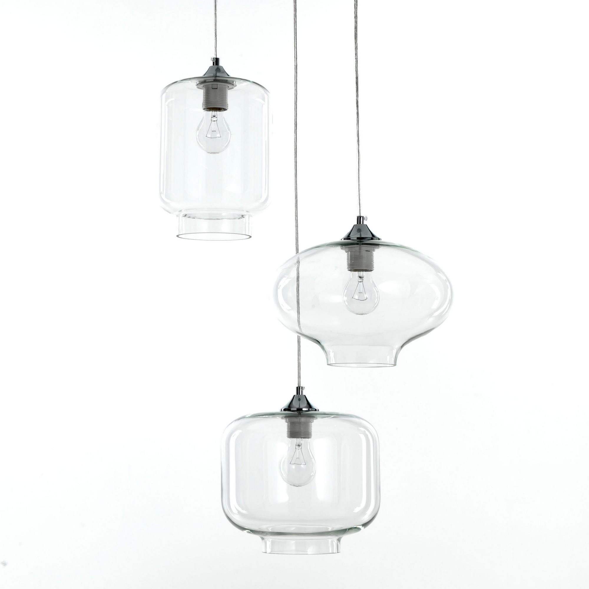 Tomasucci Lampadario 3 luci SAKY CLEAR multicolore