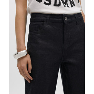 Jeans ampio effetto coated