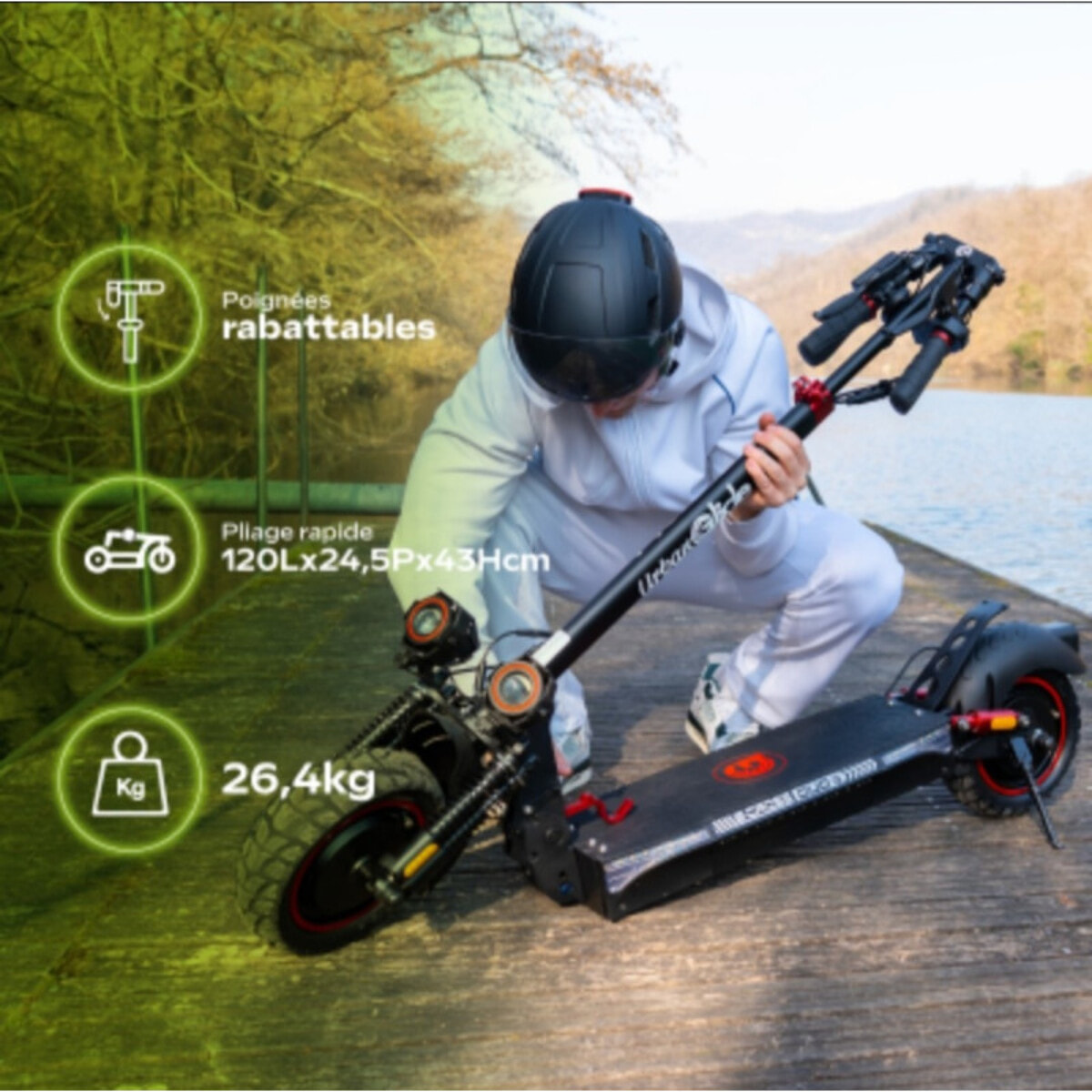 Trottinette electrique UrbanGlide eCross DUO - 60km autonomie