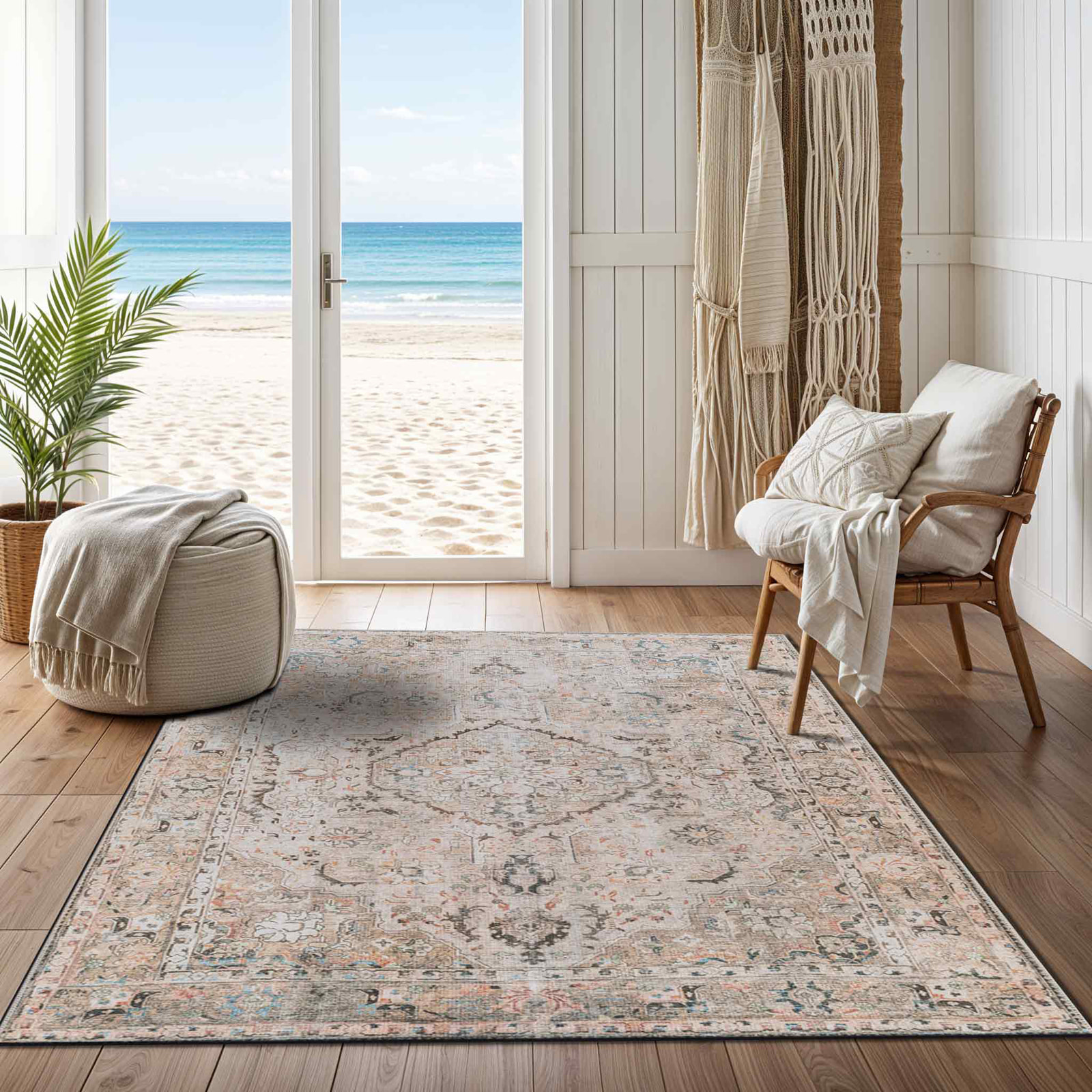 CLARA Alfombra Vintage Lavable