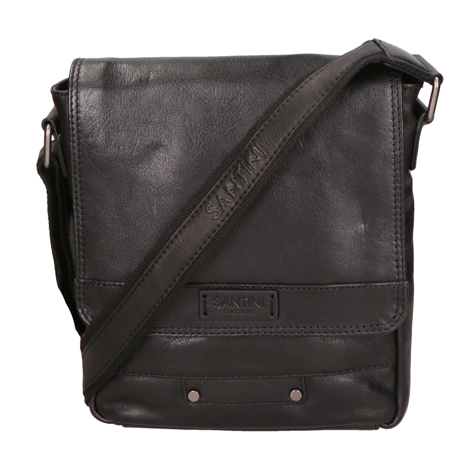 Borsa a tracolla unisex In Vera pelle Made in India 21x25x5 cm