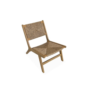 Fauteuil relax de jardin bois d'acacia et résine LOREDO