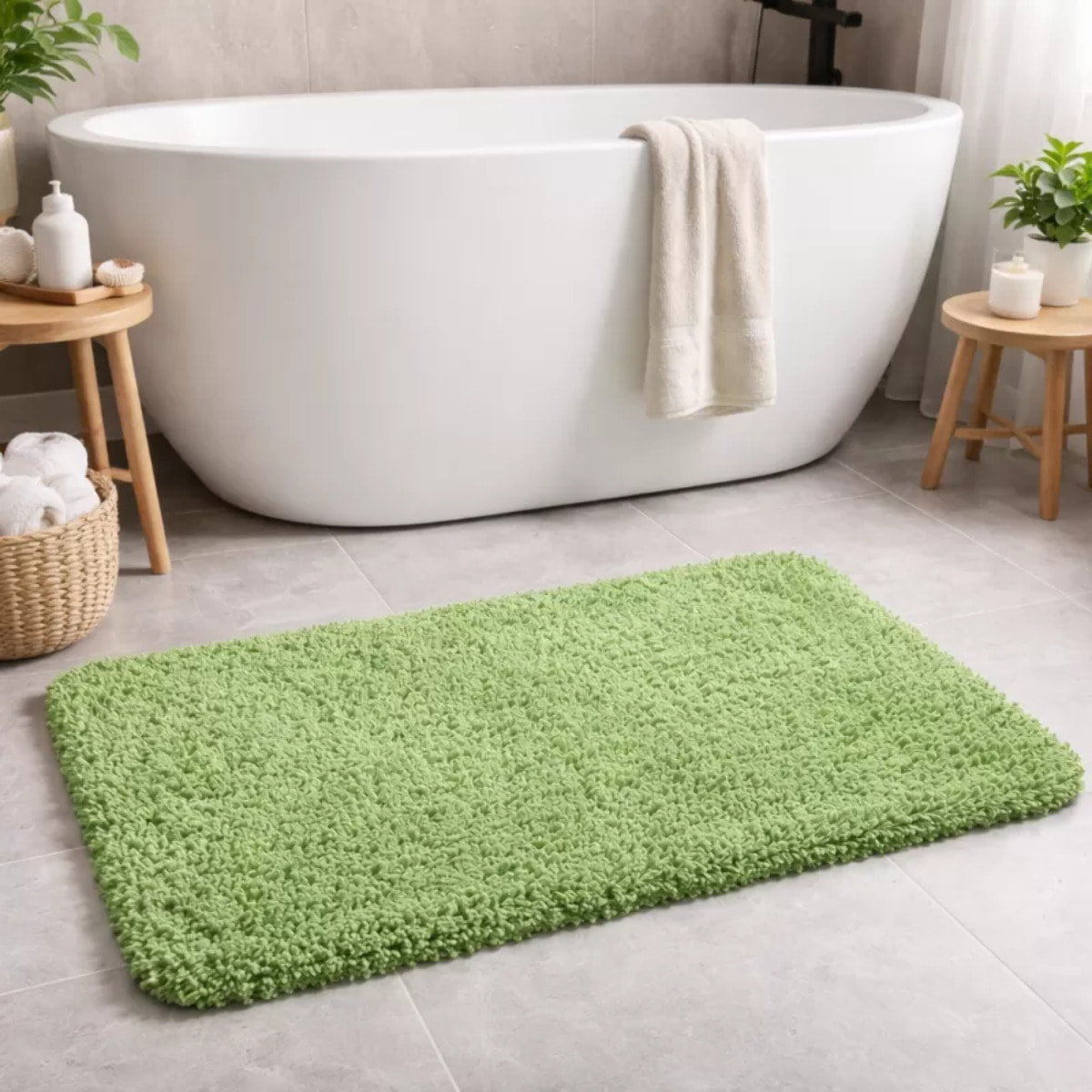 Tapis de bain Acrylique BRIZZOLO 55x65cm Vert Spirella