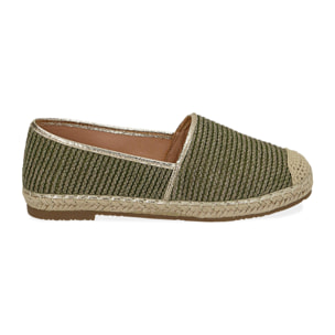 Espadrillas verdi in rafia