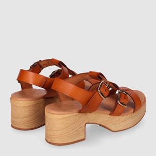 Sandalias de Piel - Cuero - Tacón: 6 cm