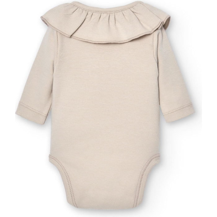 Body cruzado bebé manga larga volante