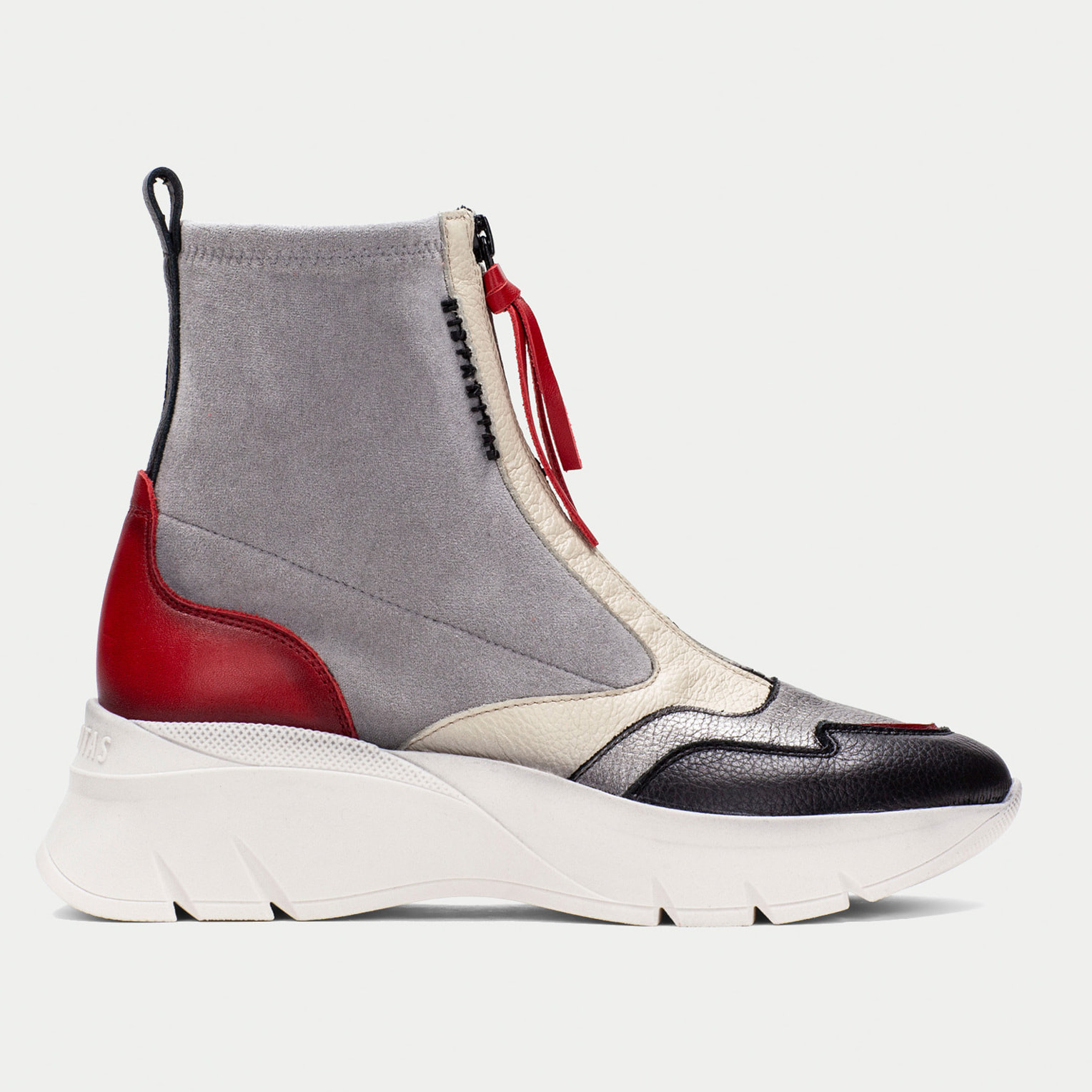 Botin sport Helsinki Negro gris rojo 5 cm