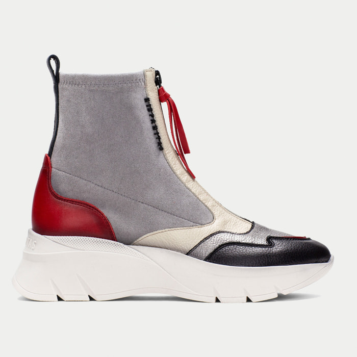 Botin sport Helsinki Negro gris rojo 5 cm