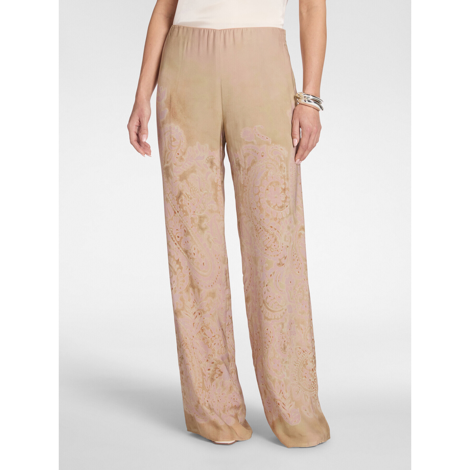 Elena Mirò - Pantaloni dritti stampati - Beige