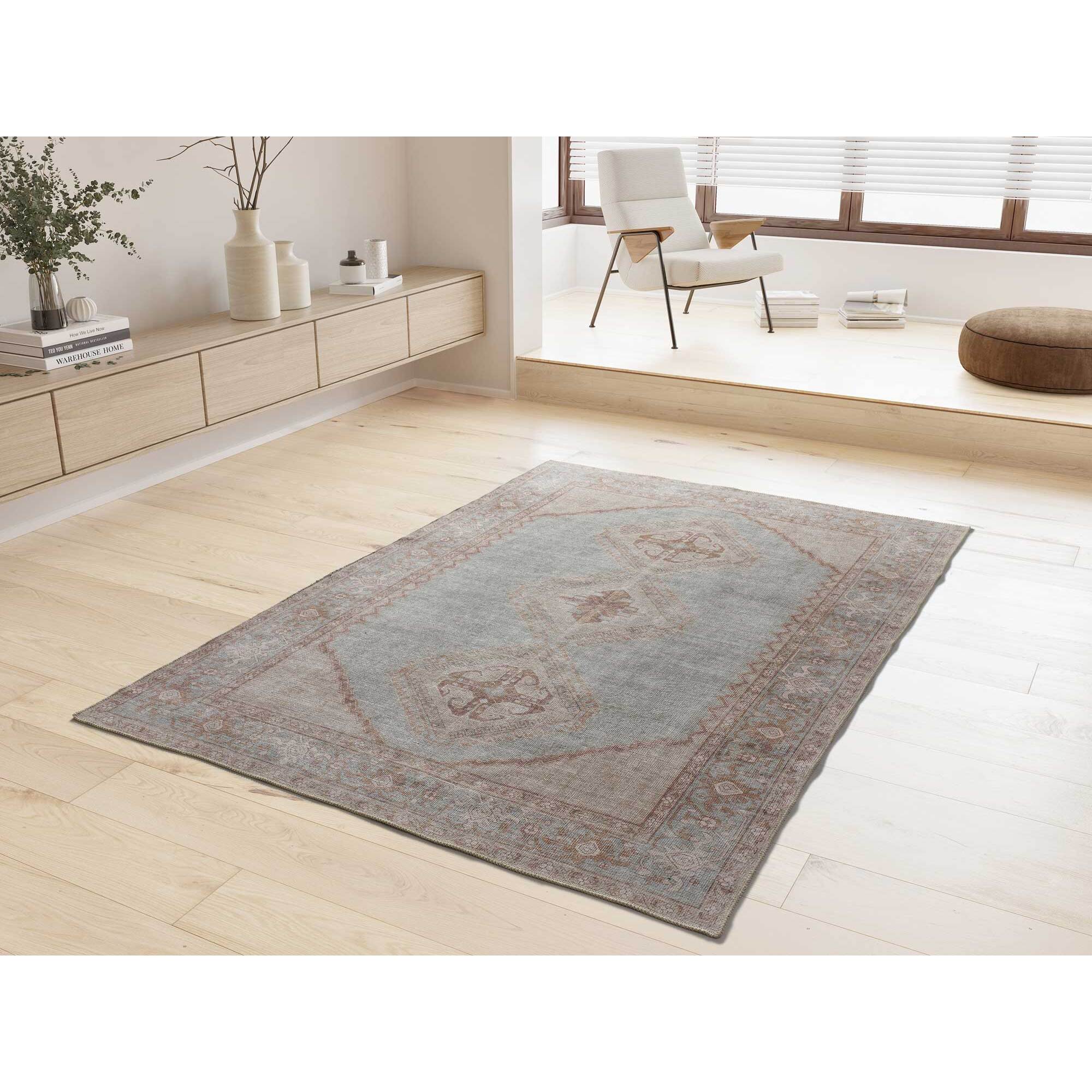 MANDALA Alfombra Ã©tnica en estilo vintage beige, varias medidas disponibles.
