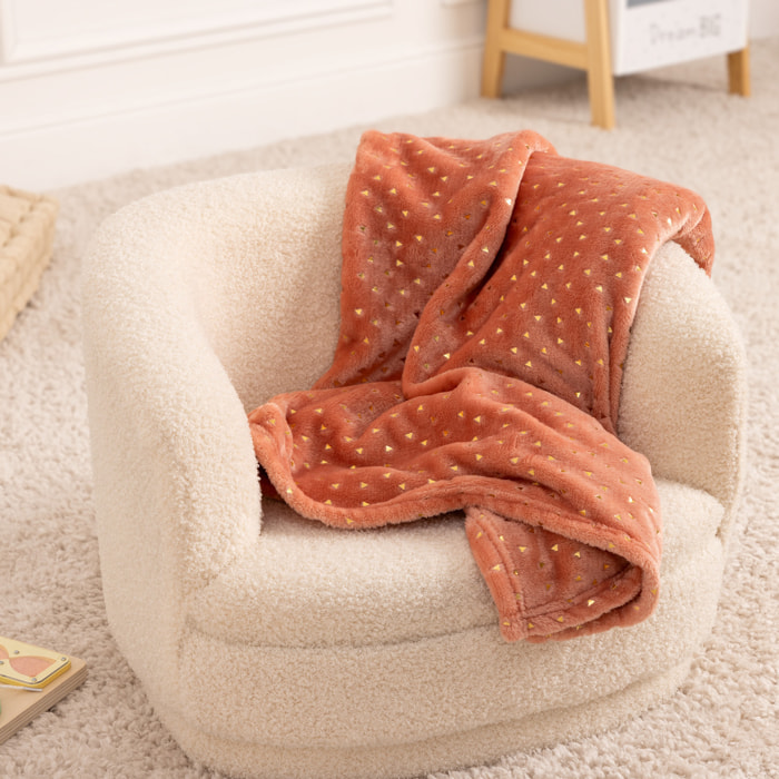 Plaid Oya 75x100cm flanelle terracotta