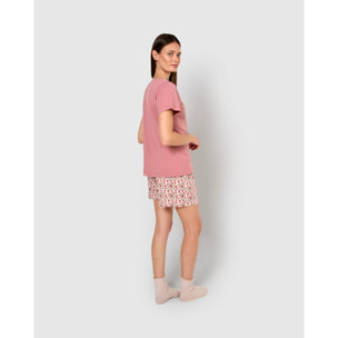 Pijama corto algodón amazonas rosa