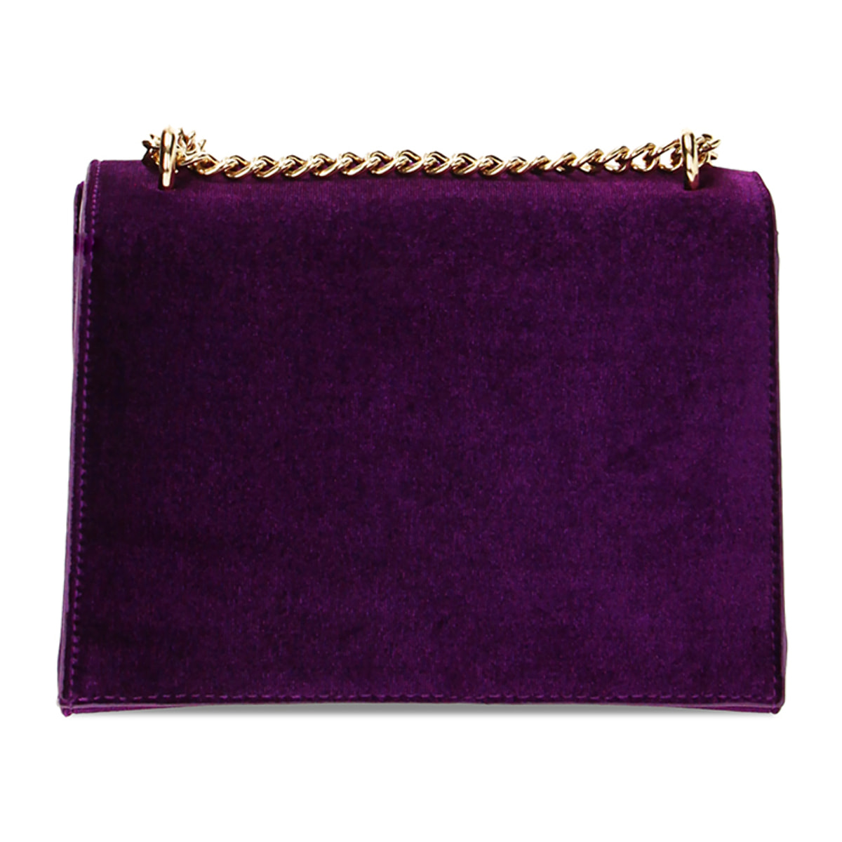 Borsa a tracolla viola in velluto