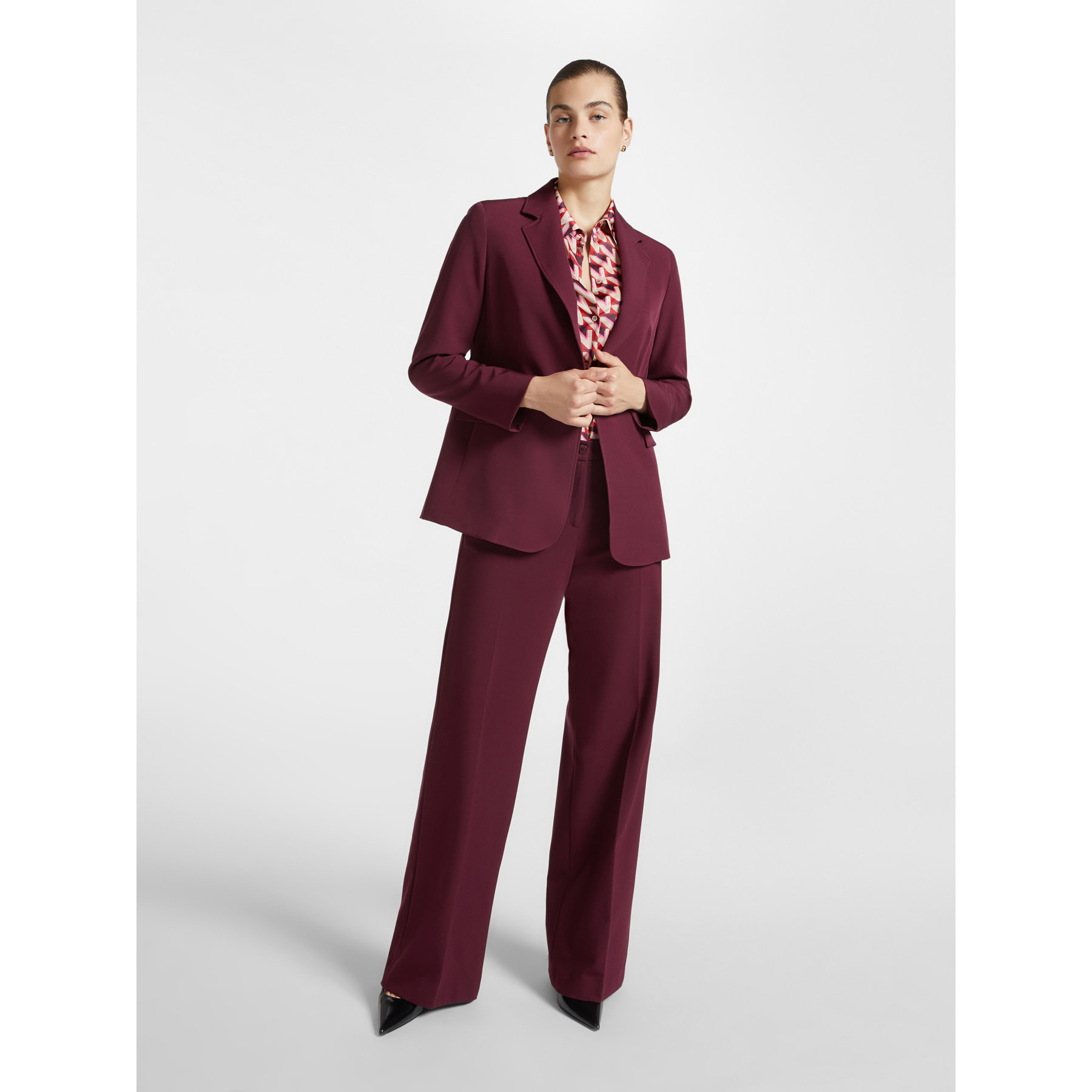 Elena Mirò - Blazer de cady - Burgundy