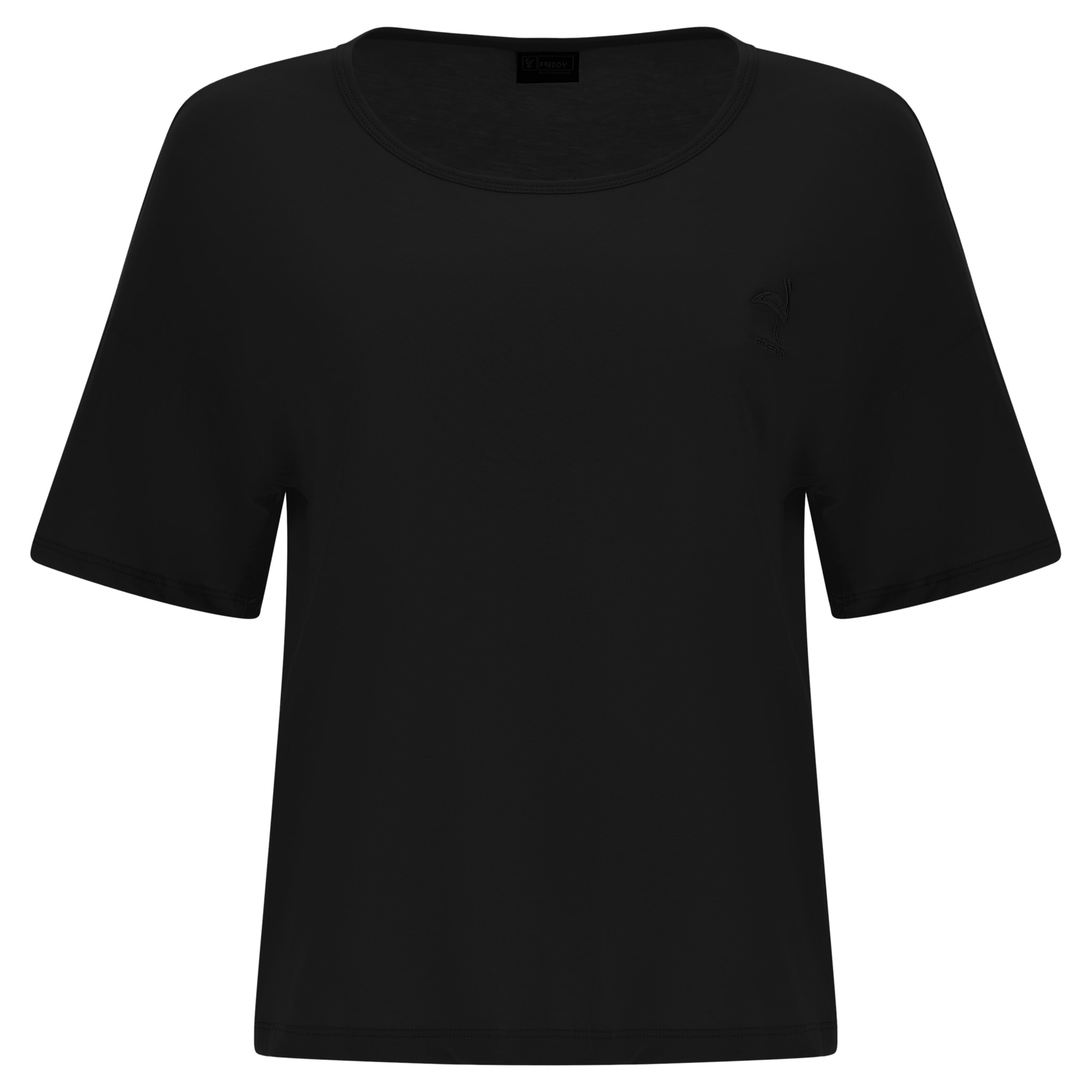 T-shirt in jersey leggero con patch fenicottero in tono