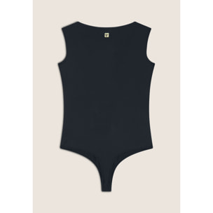 Body senza maniche con scollo quadrato