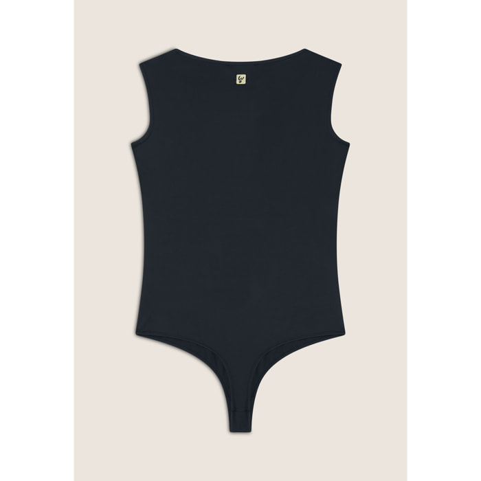 Body senza maniche con scollo quadrato