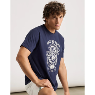 Camiseta Manga Corta Azul Marino - Zoso