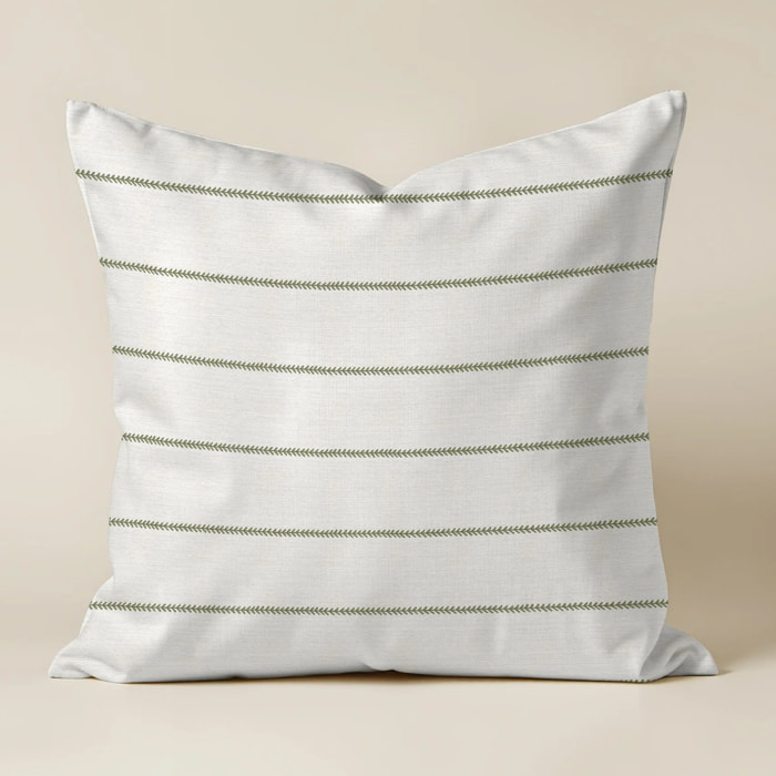 Housse de coussin Ian Green - 100% coton - Vert et Beige - 50x50 cm