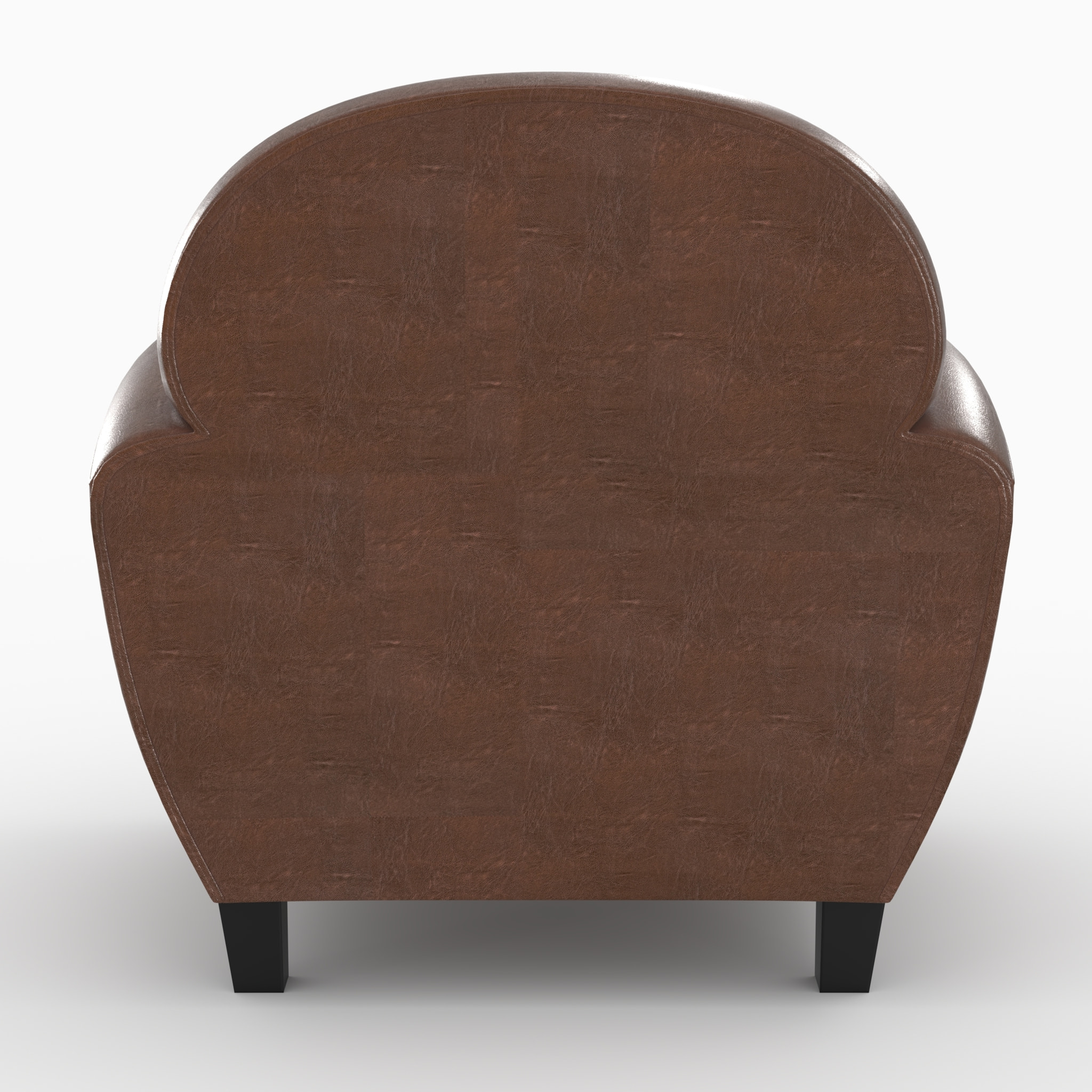 Ensemble canapé et fauteuil marron foncé 3 places - Club - Club