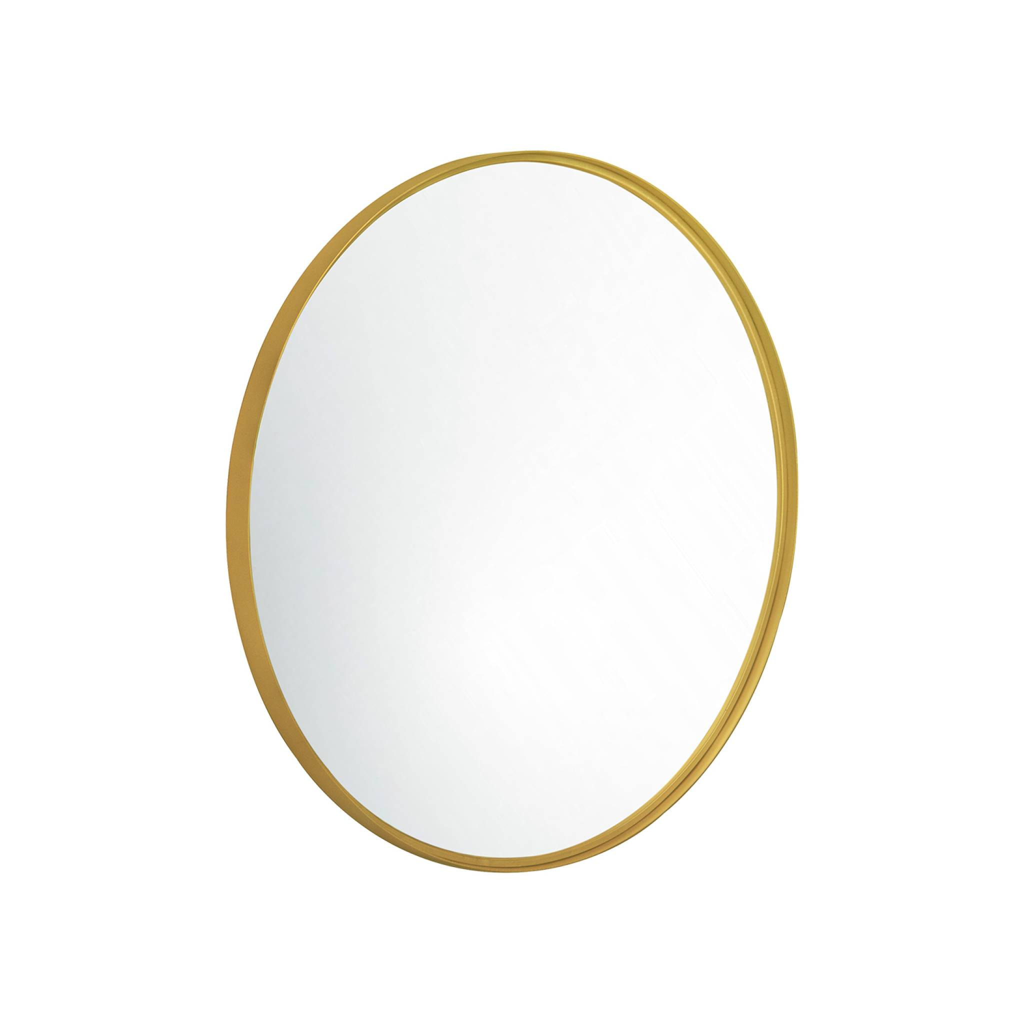 Miroir rond en métal Ø60cm MABEL. couleur or