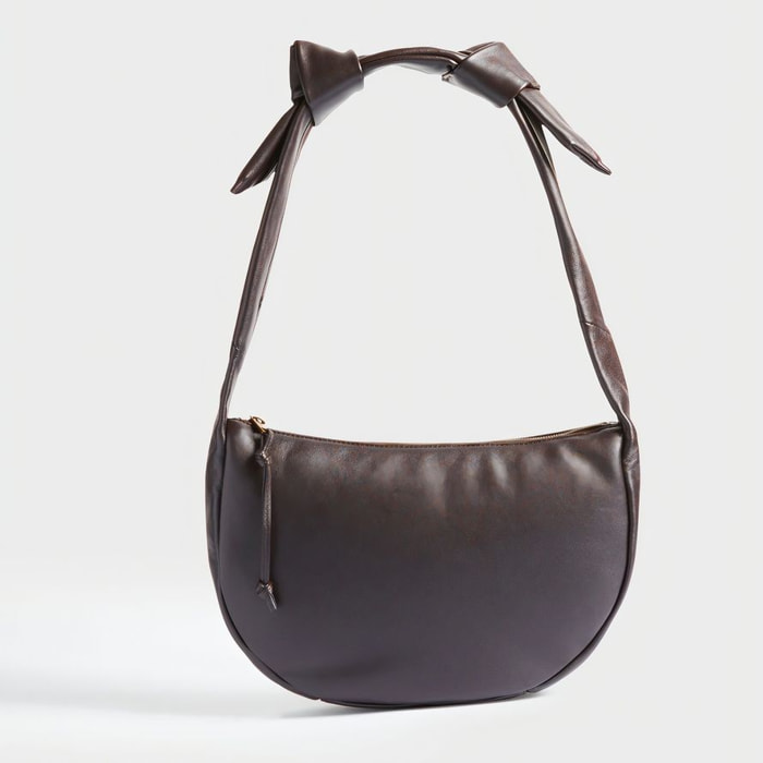 Bolso de hombro - 100% cuero - marrón