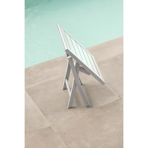 MARIUS - Table basse de jardin pliante en aluminium