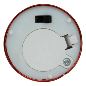 Lot de 8 bougies LED chauffe-plats D.5,5cm métal rouge