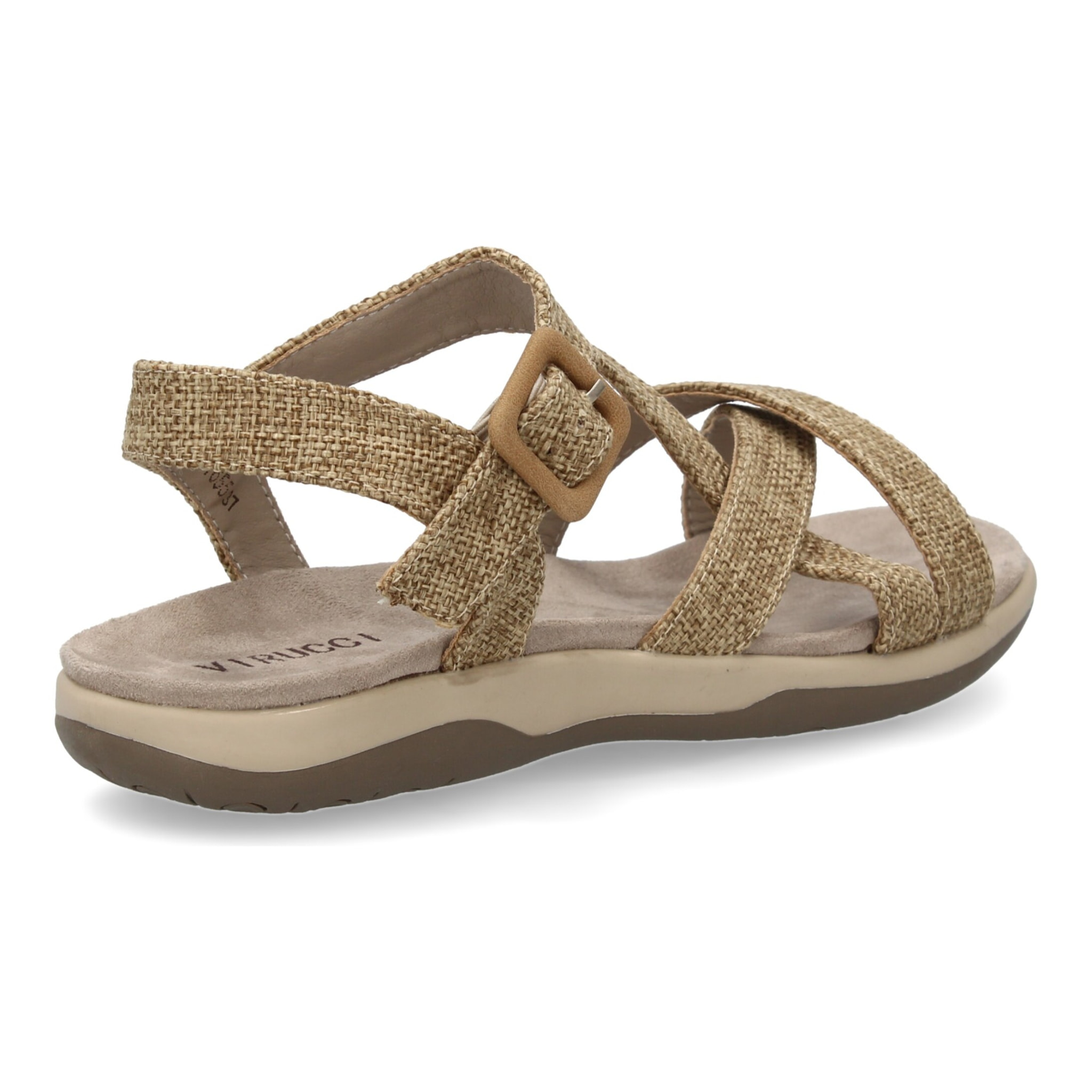 Sandalias planas de mujer diseño moderno, comodas con cierre de cierre autoadherente y con tiras cruzadas