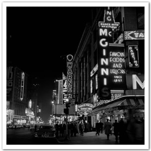 Affiche New York - Broadway, Photo de 1960 par Paul Amasy Affiche seule