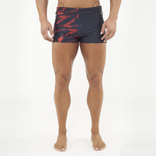 Costume boxer da nuoto HALLEK nero rosso