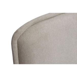 Tête de lit en tissu effet velours beige naturel L175 cm MARCIA