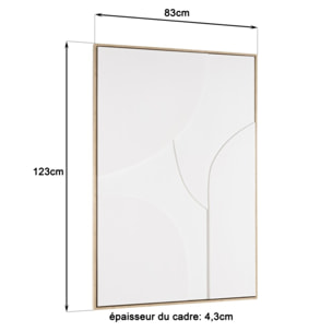 HOMER - Décoration murale 83x123cm formes abstraites blanches en relief