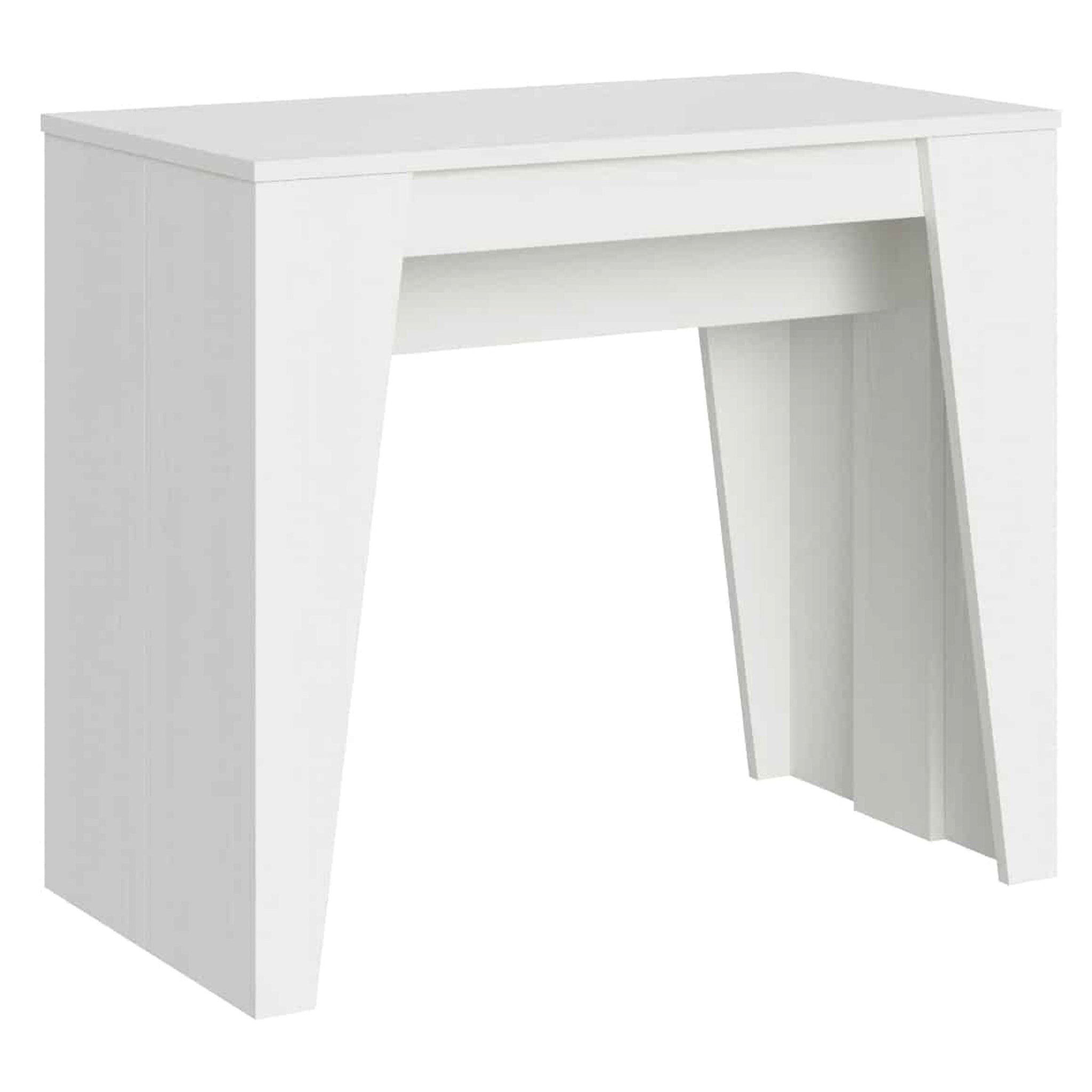 Consola extensible 90x48/204 cm Anvar Small Fresno Blanco