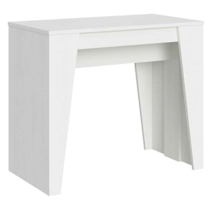 Consola extensible 90x48/204 cm Anvar Small Fresno Blanco