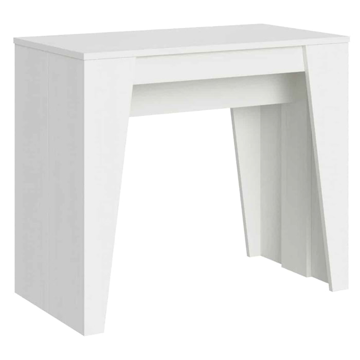 Consola extensible 90x48/204 cm Anvar Small Fresno Blanco