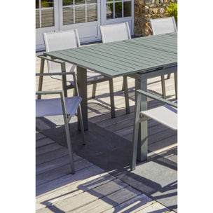 MIAMI - Table de jardin 10 places en aluminium kaki