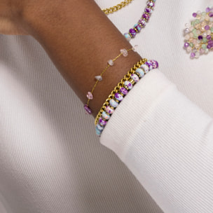Pulsera acabada en oro amarillo de 18k