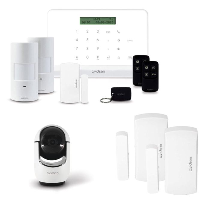 Kit Alarme sans fil connectée HomeSecure pour appartement T2/T3