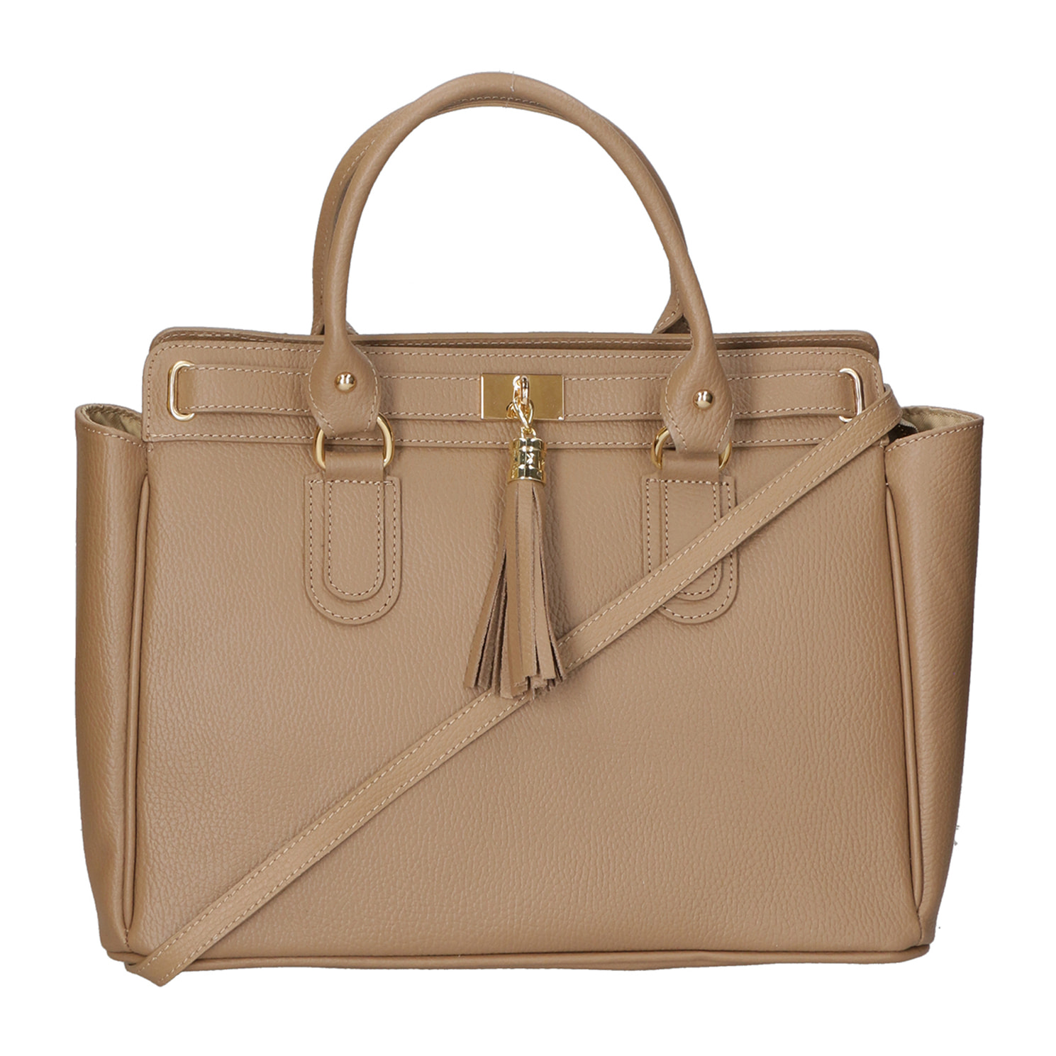 Borsa a mano da Donna Elena in Vera Pelle Made in Italy 28x37x18 cm