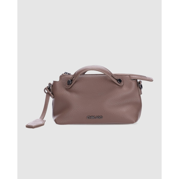 Bolso - Taupe - Medida: 20 cm x 16 cm x 7 cm