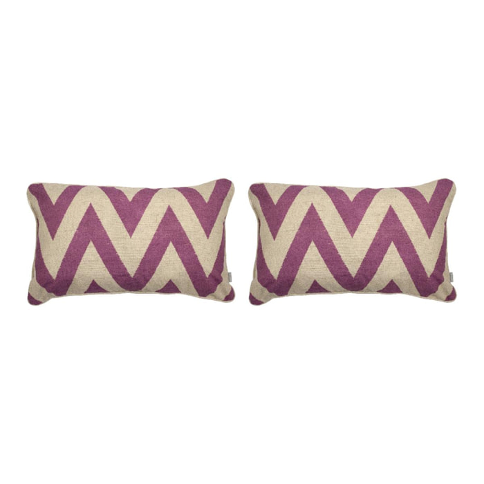 Lot de 2 housses de coussin MEENA - fuchsia