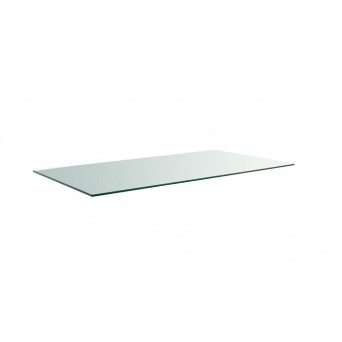 Plateau rectangulaire 100x80 en verre trempé - dessus de table résistant - PLATEAU