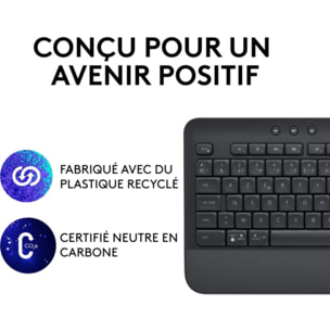 Clavier sans fil LOGITECH K650 Noir Ergonomique repose poignets