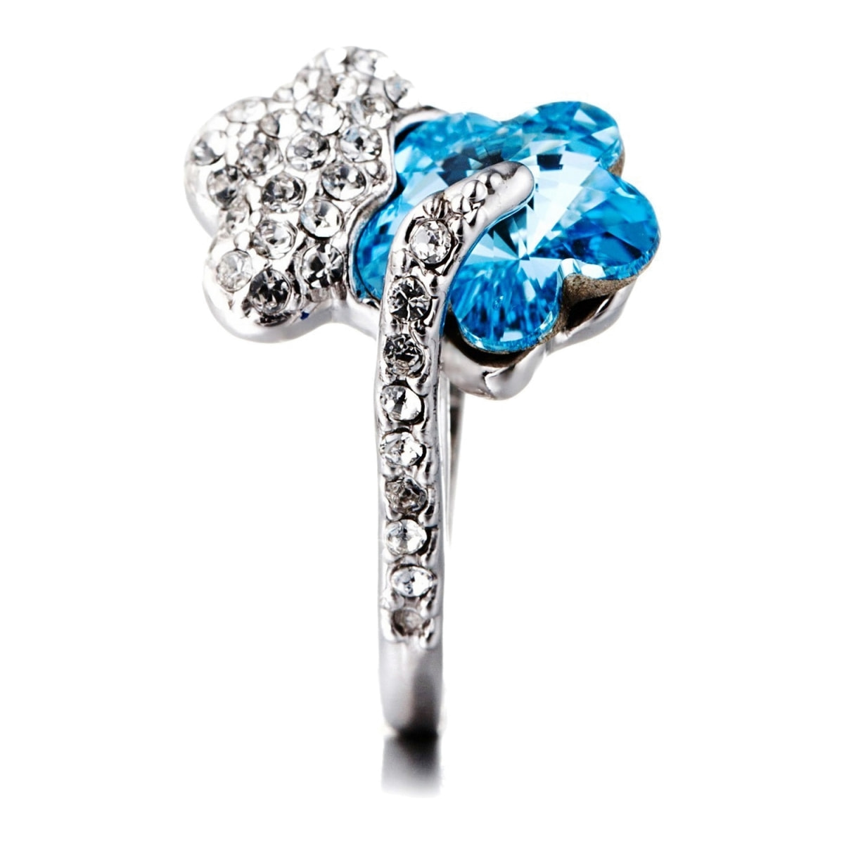 Anillo Flower adornado con cristales de Swarovski