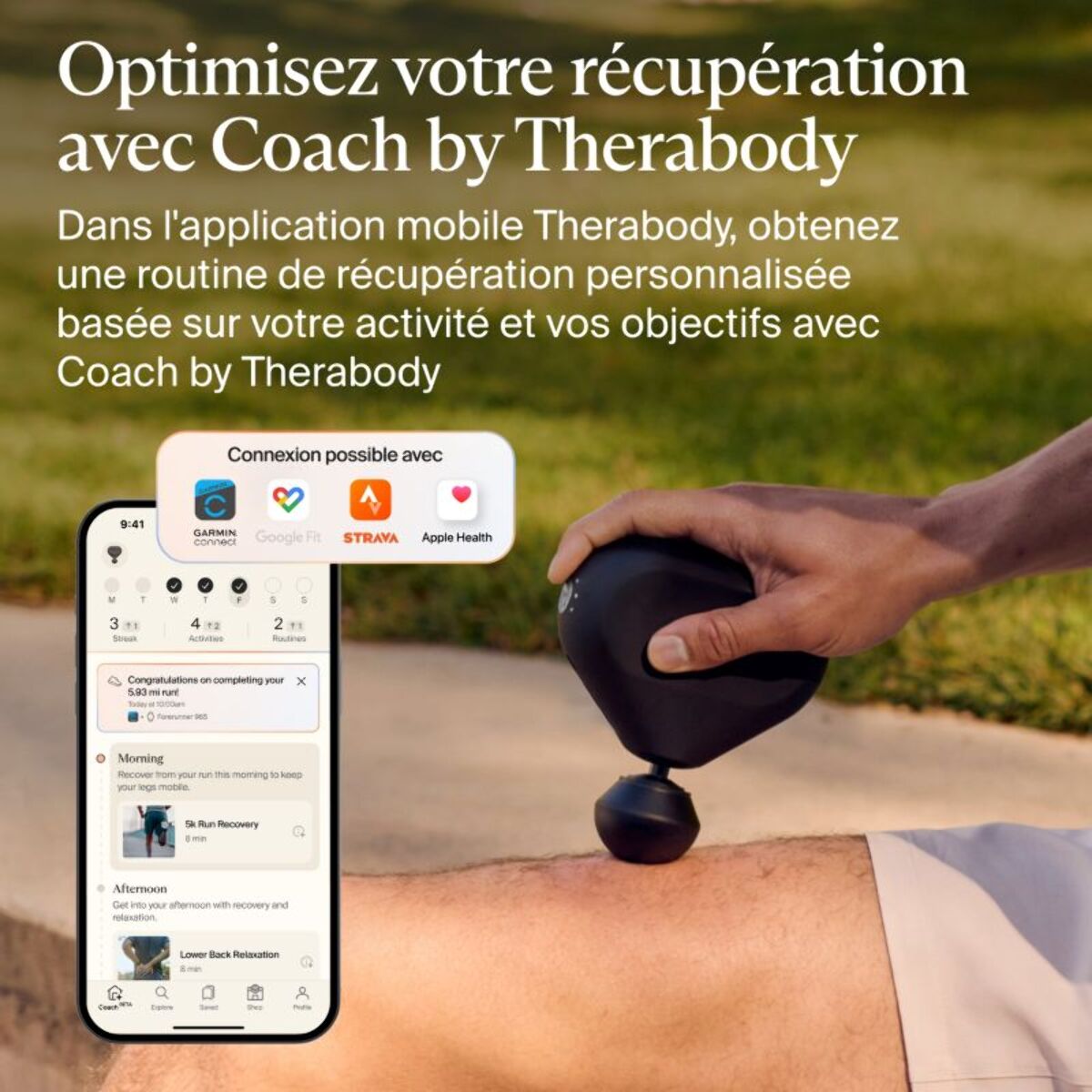 Pistolet de massage THERABODY Mini 3.0 Noir