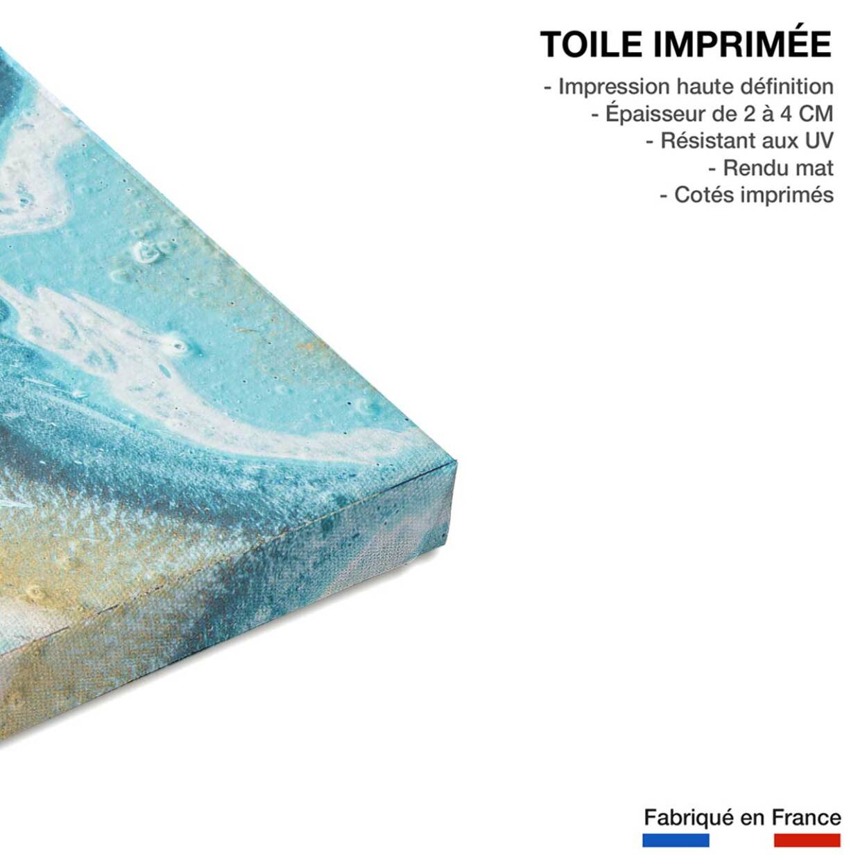 Tableau blue paint bubble Toile imprimée